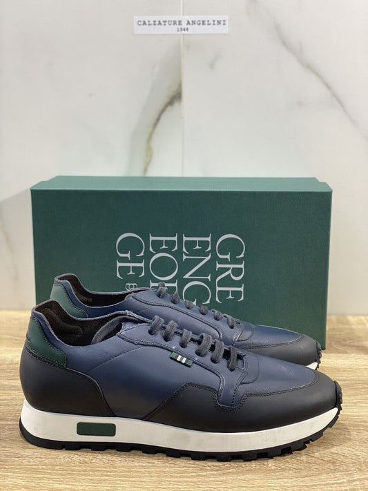 Green George Sneaker uomo pelle blu luxury men shoes green george 42