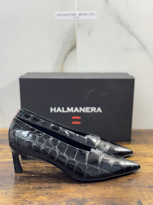 HALMANERA Décolleté  Pelle Nero  Luxury Made In Italy Donna 41