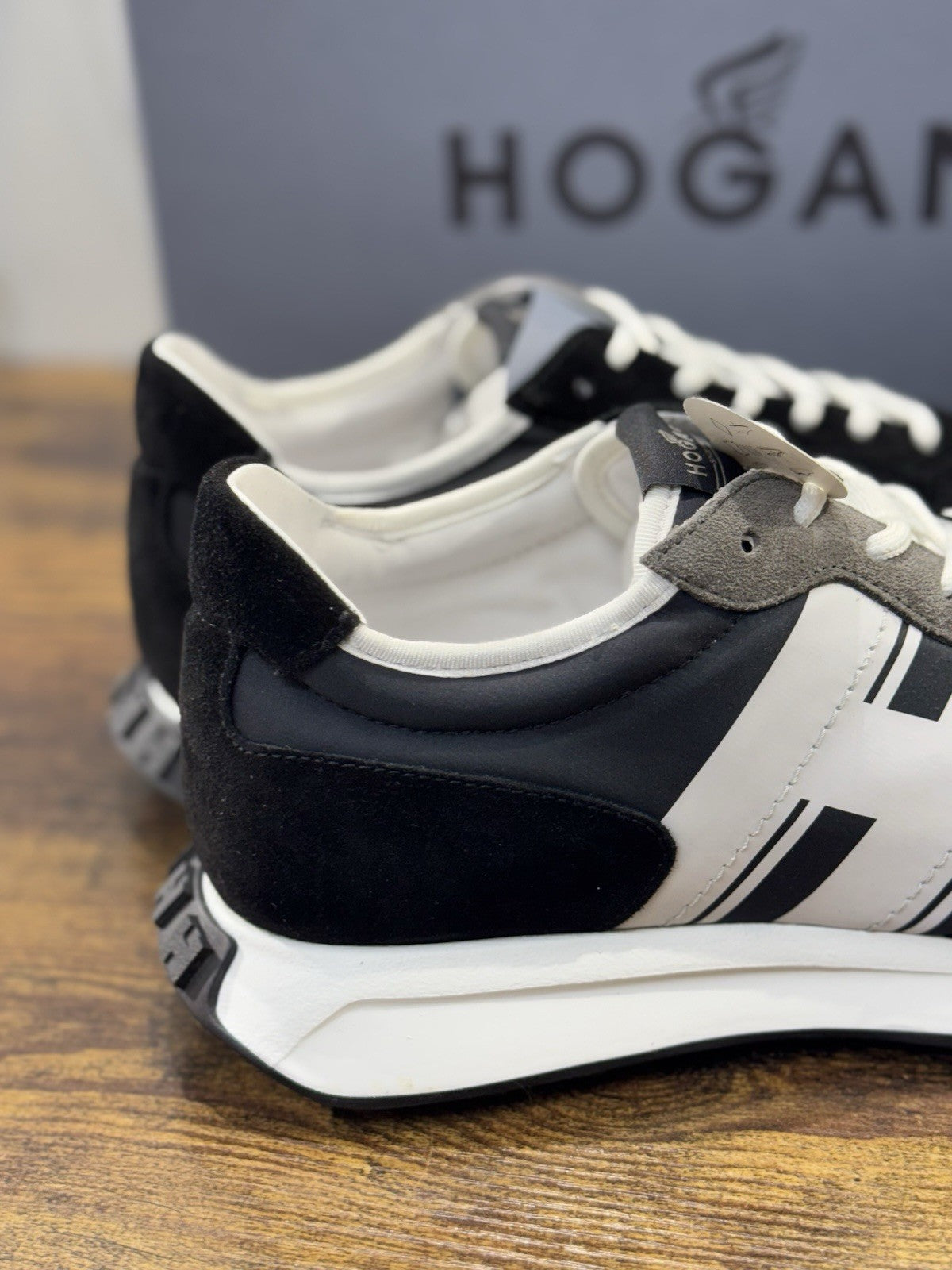 Hogan H601 Sneaker Pelle Suede Nero Memory Foam   Casual Hogan Uomo 43