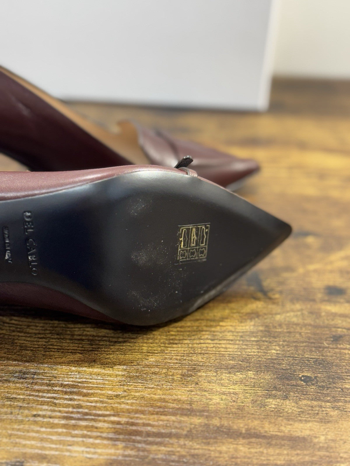 Del Carlo Décolleté   Pelle  Castagna  Luxury Made In Italy Boot Donna 41