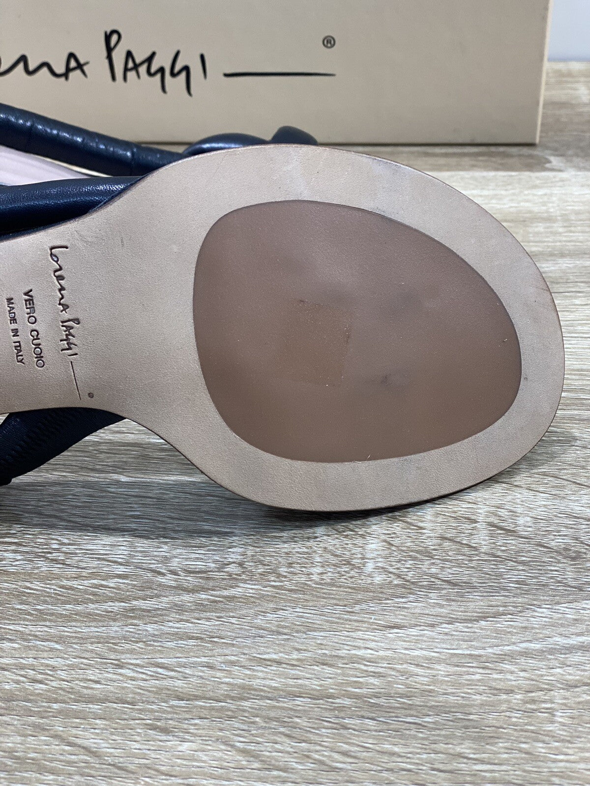 Lorena Paggi sandalo donna 21552R in pelle nera imbottito 41