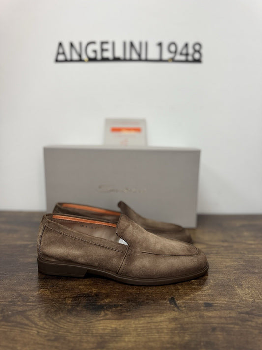 Santoni Mocassino Summer Walk Suede Brown Casual Santoni Uomo 42