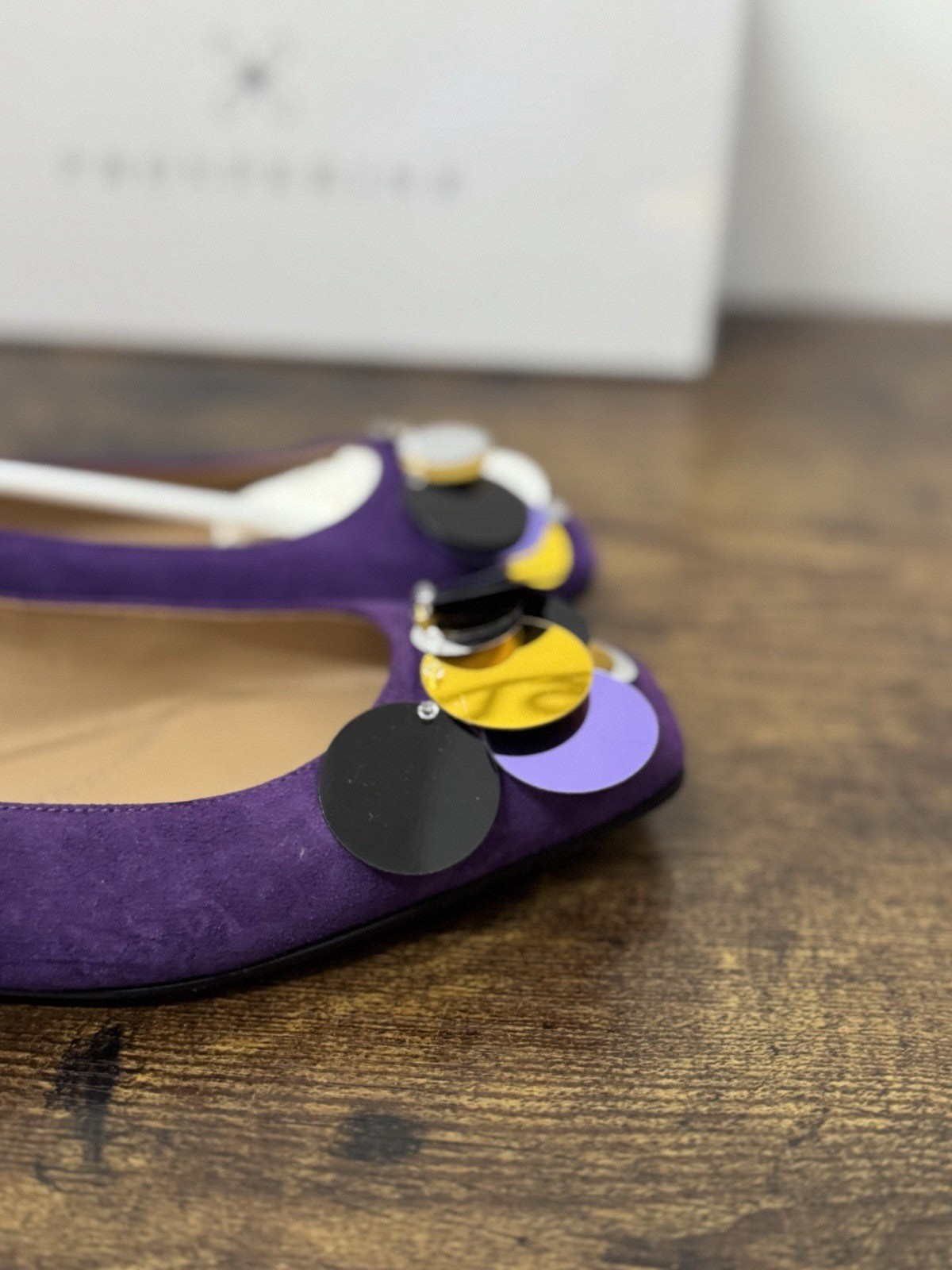 Prosperine Ballerina  Suede Viola Flat  Scarpa Donna 37