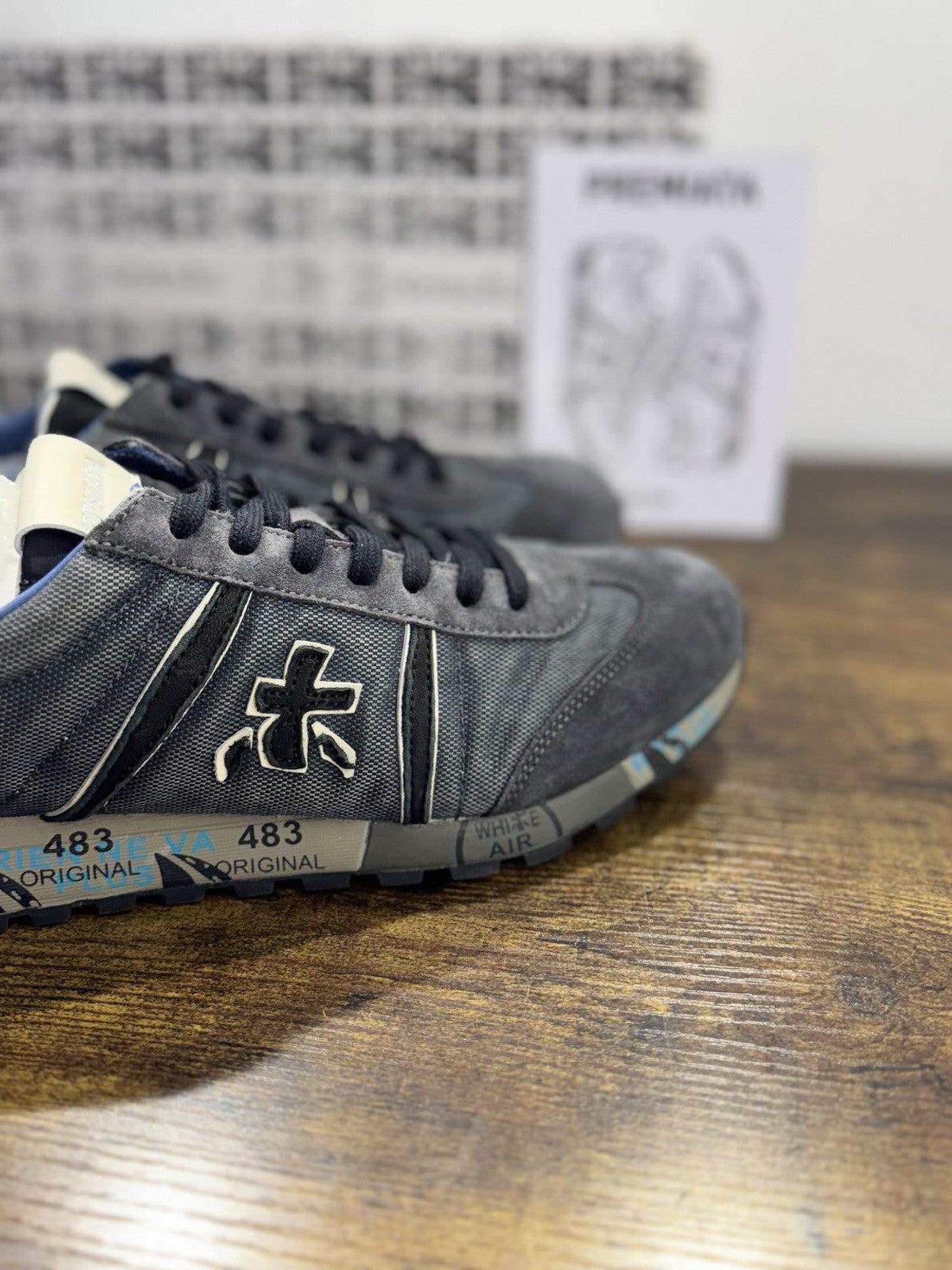 Premiata Lucy Sneaker Suede Avio Casual Premiata Uomo 44