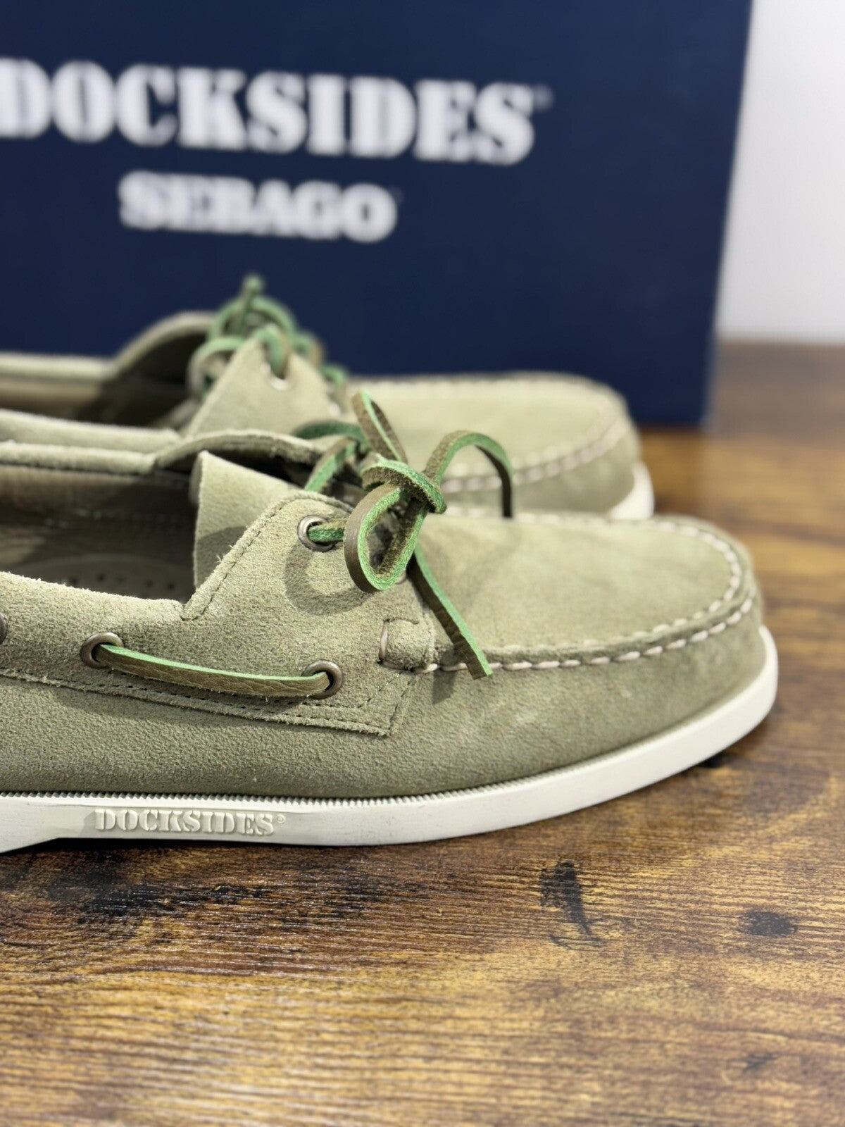 Sebago Docksides Portland Suede Militare Scarpa Da Barca Uomo Sebago 41