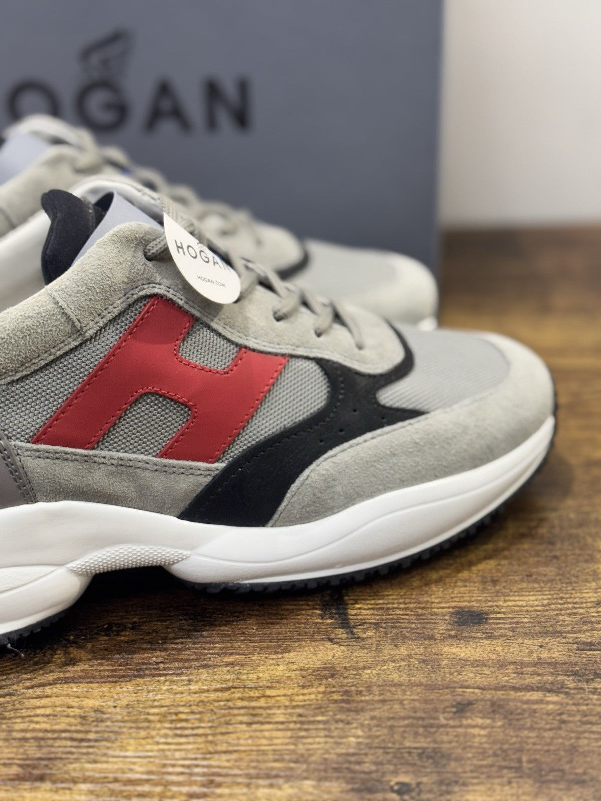 Hogan Interaction  Sneaker Pelle Grey  Memory Foam Luxury Hogan Uomo 42.5