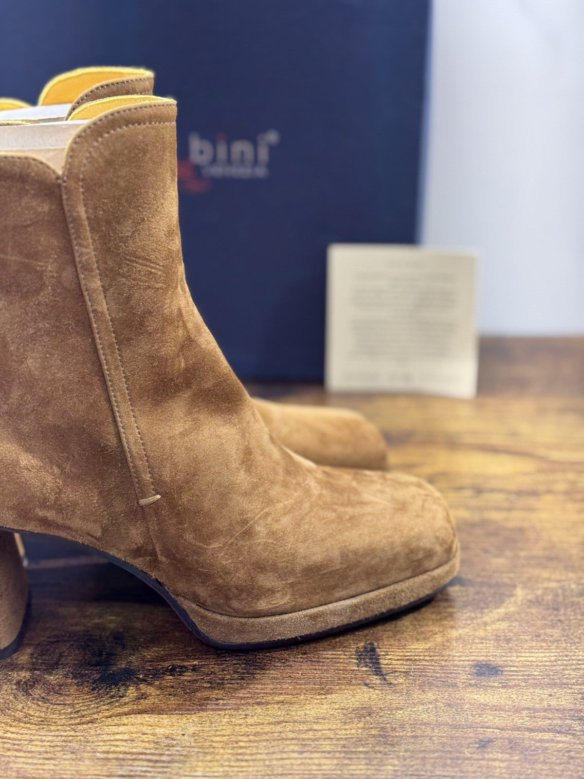 Mara Bini Stivaletto Donna Lavorazione A Sacchetto  Con Tacco Suede Acero 36