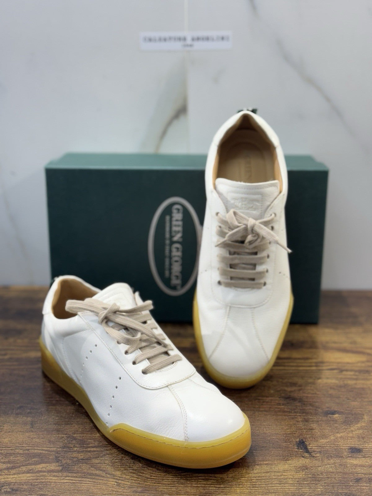 Green George Sneaker Pelle Bianca  Uomo Ultra Flexible 42