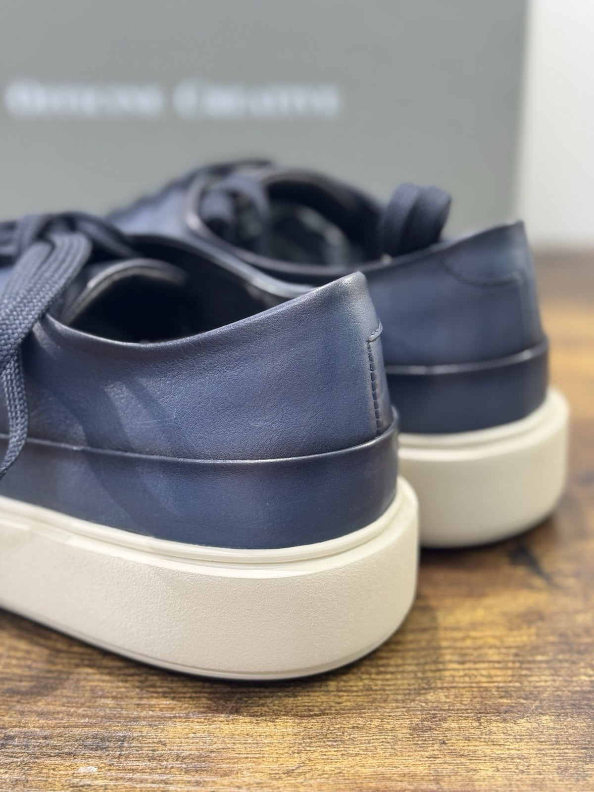 Officine Creative Sneaker Pelle Blu Marine Luxury Scarpa Uomo 46