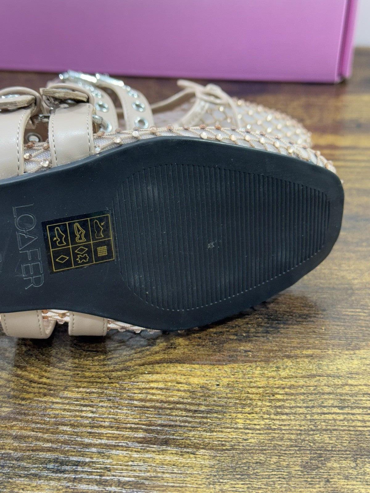 Ballerina Loafer Anna Pelle Rosa  Intrecciata Donna 36