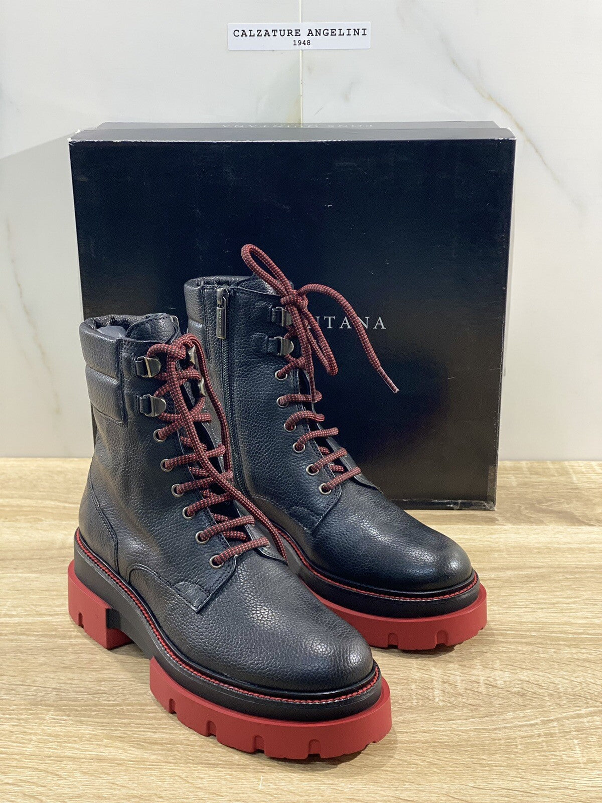 Pons Quintana Anfibio Donna In Pelle Nero Casual Boot Pons Quintana 39