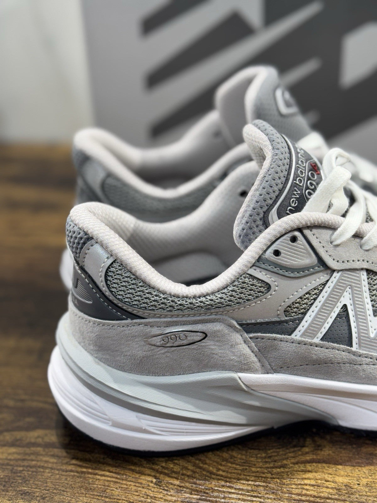 New Balance 990 Made In Usa Limited Edition 100% Leather Iconic Grey  Icon 41.5
