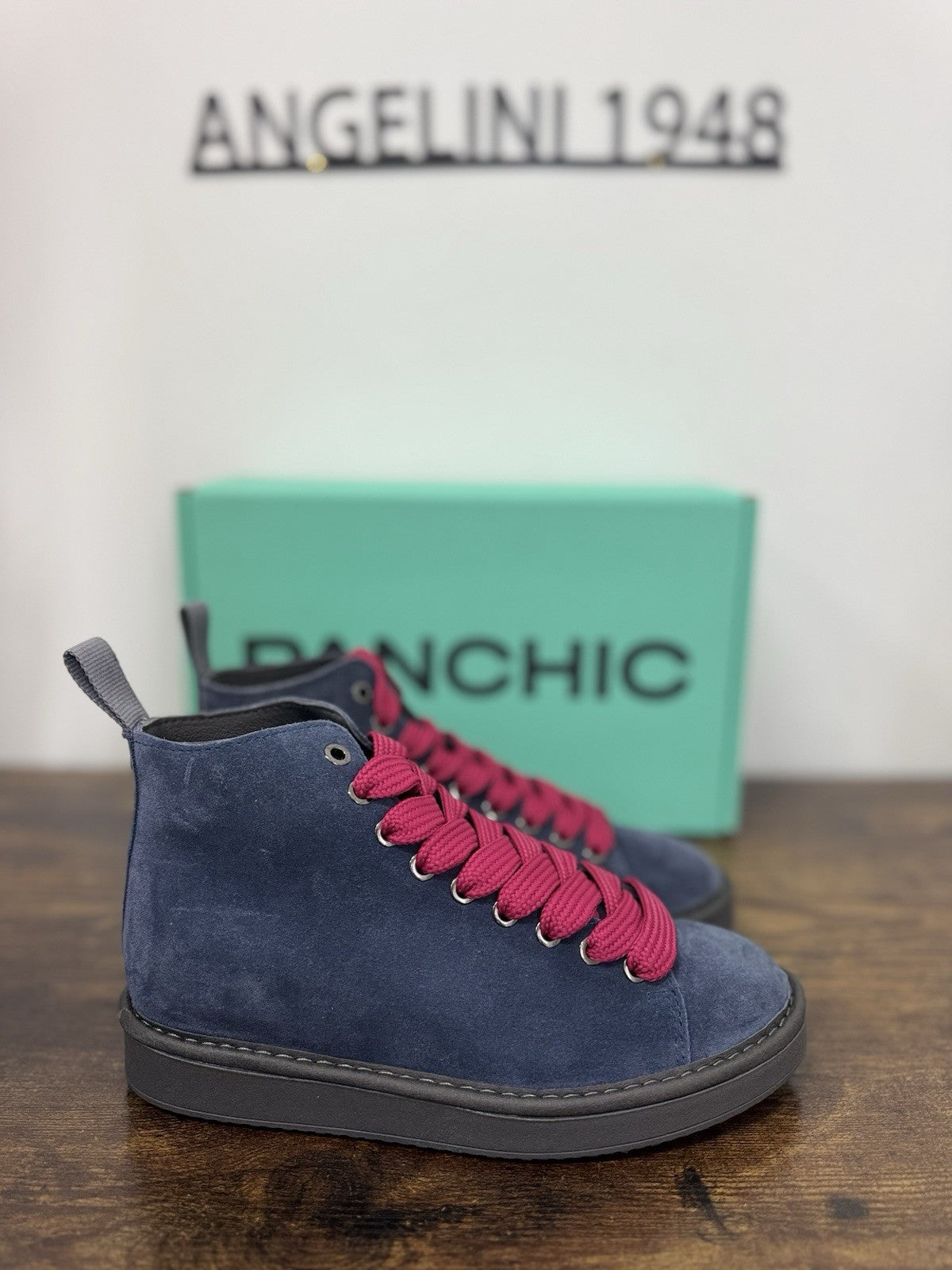 Panchic Ankle Boot Suede Blu Casual Sneaker Donna 36