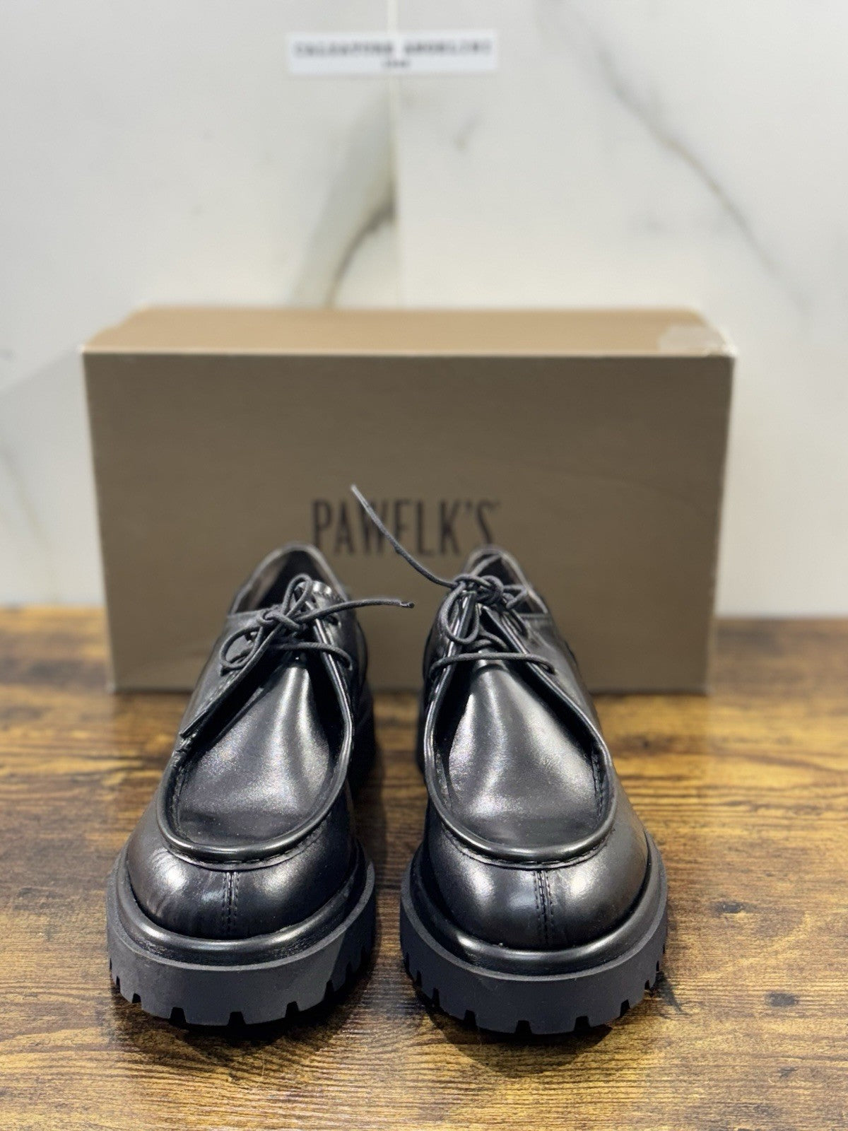 Pawelk’s Derby  Uomo Pelle Nero  Hand Made  In Italy Derby 39