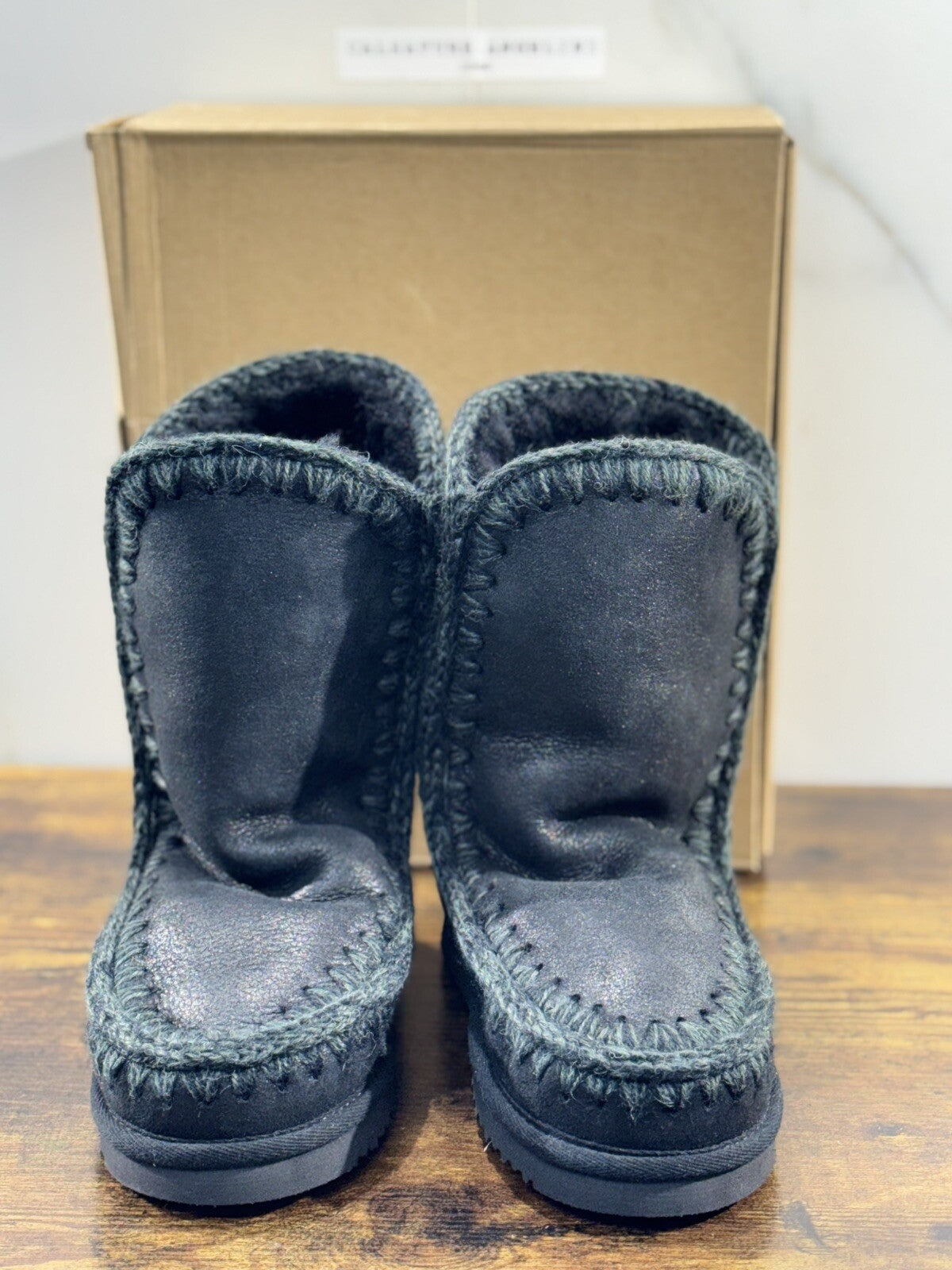 Mou Eskimo Boot 24 Cm  Nero Laminato Casual Mou Woman Boot 36