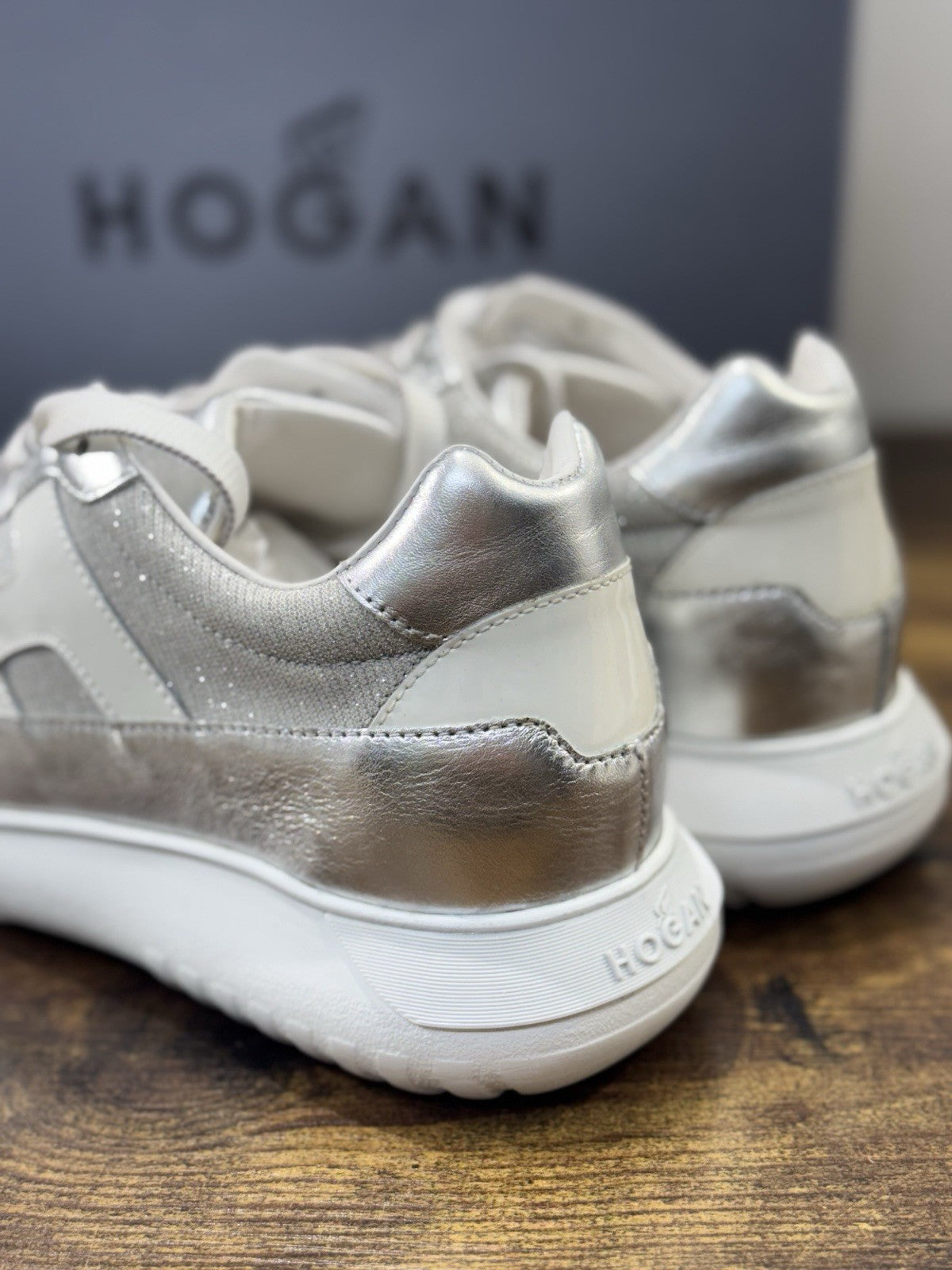 Hogan Interactive 3 Sneaker Pelle  Argento Casual Hogan Donna 39