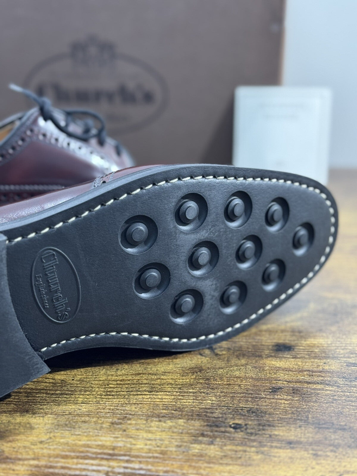 Church’s Grafton Polished Binder Brogue Burgundy Men Shoes 45