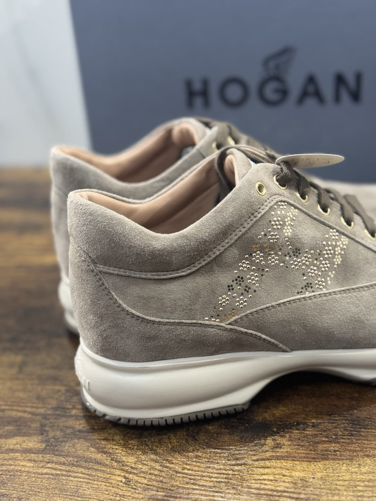 Hogan Interactive Suede Palude Micro Borchie  Casual Hogan Donna 36.5
