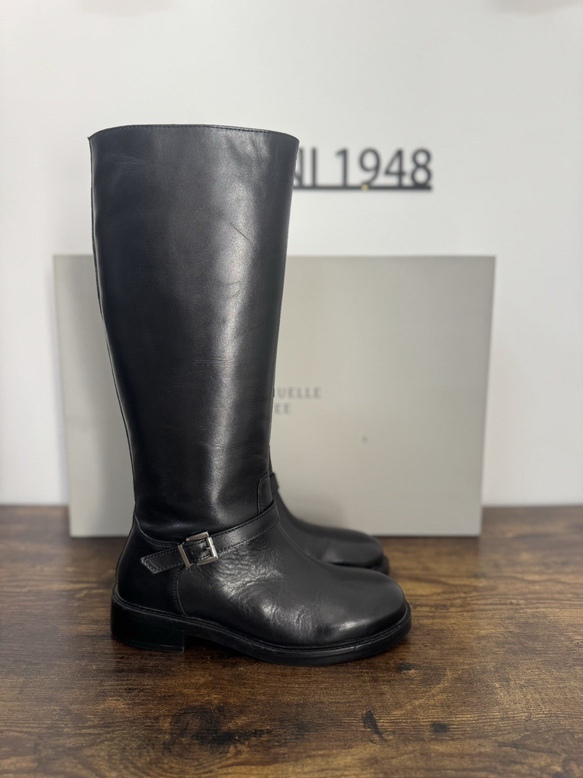 Emanuelle Vee Stivale Pelle Nero Casual Boot Donna 36