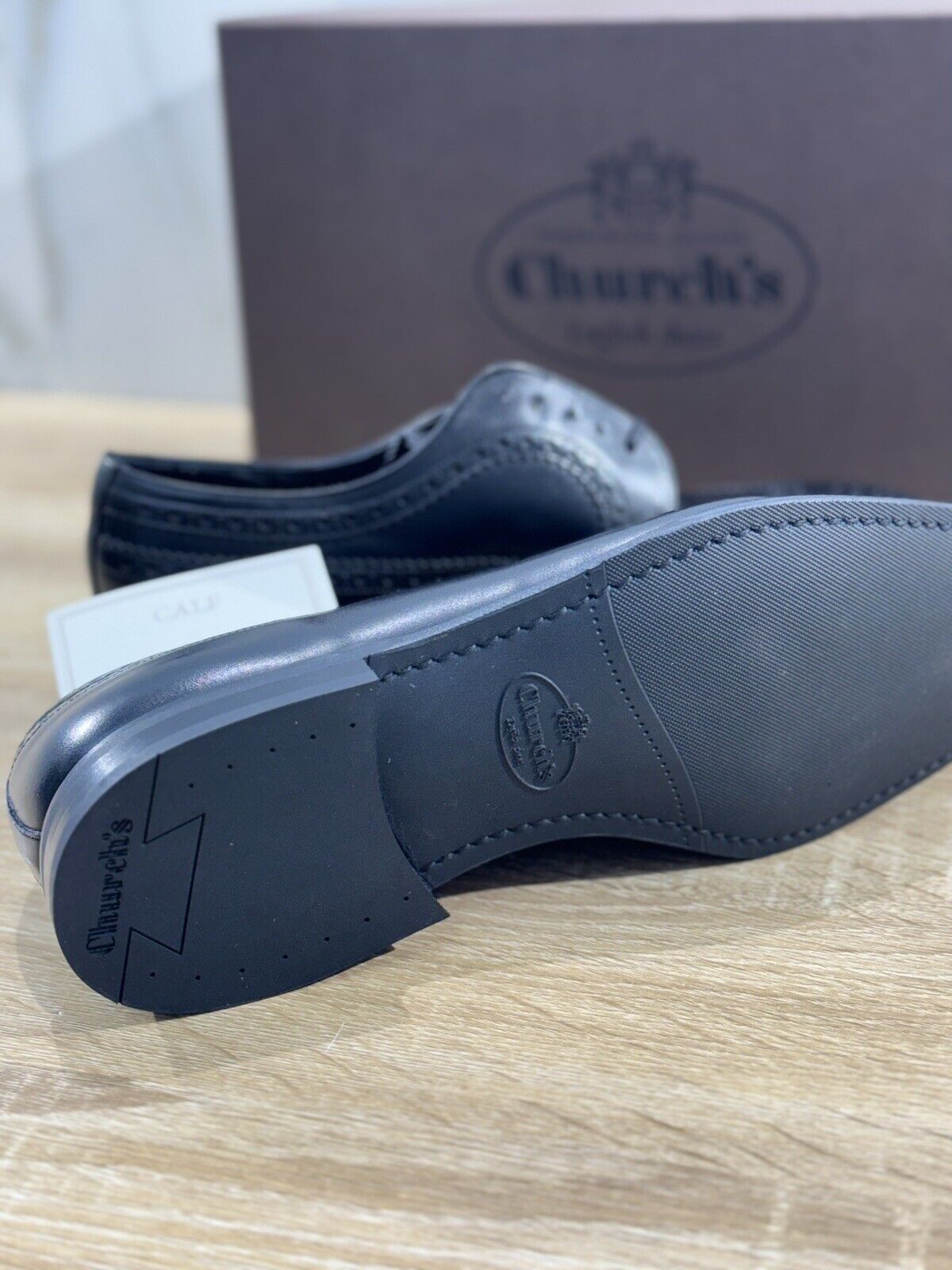 Church’s Portmore Pelle Nero  Fondo Gomma  Luxury Church’s Men Shoes 40