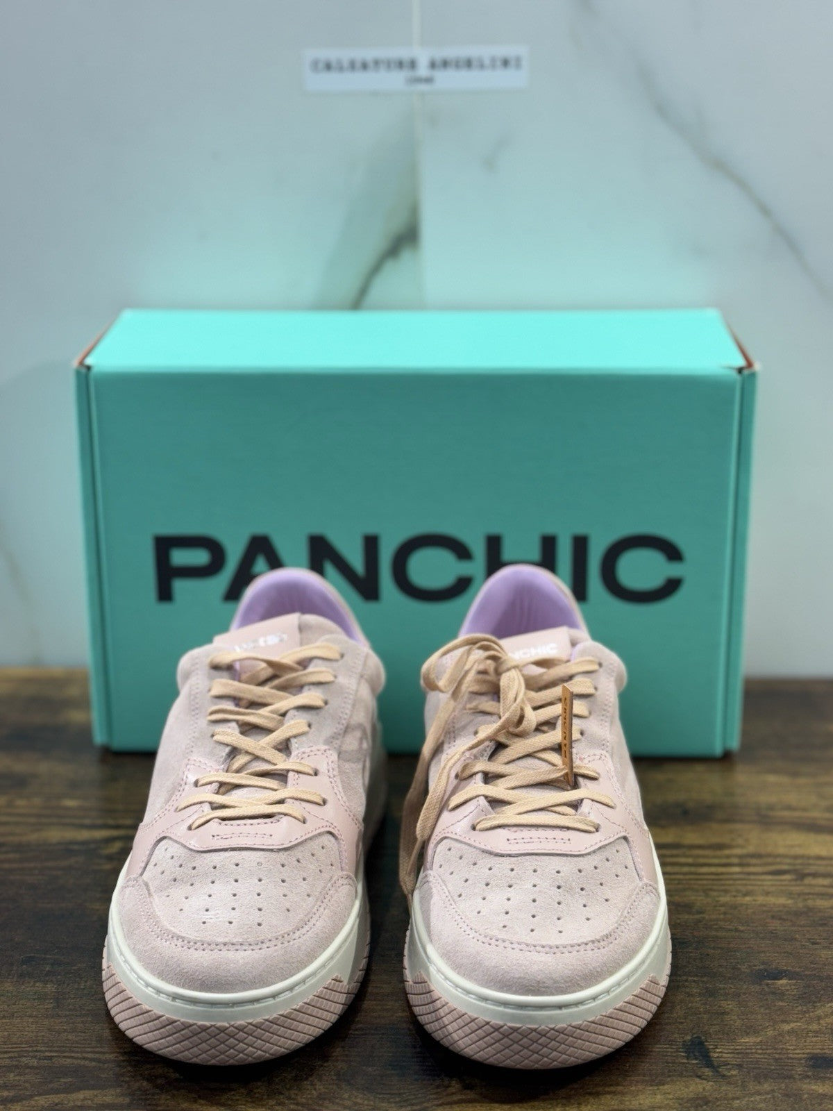 Panchic Lace Up Sneaker  Donna  Suede Pink  Causal Shoes   Panchic 41