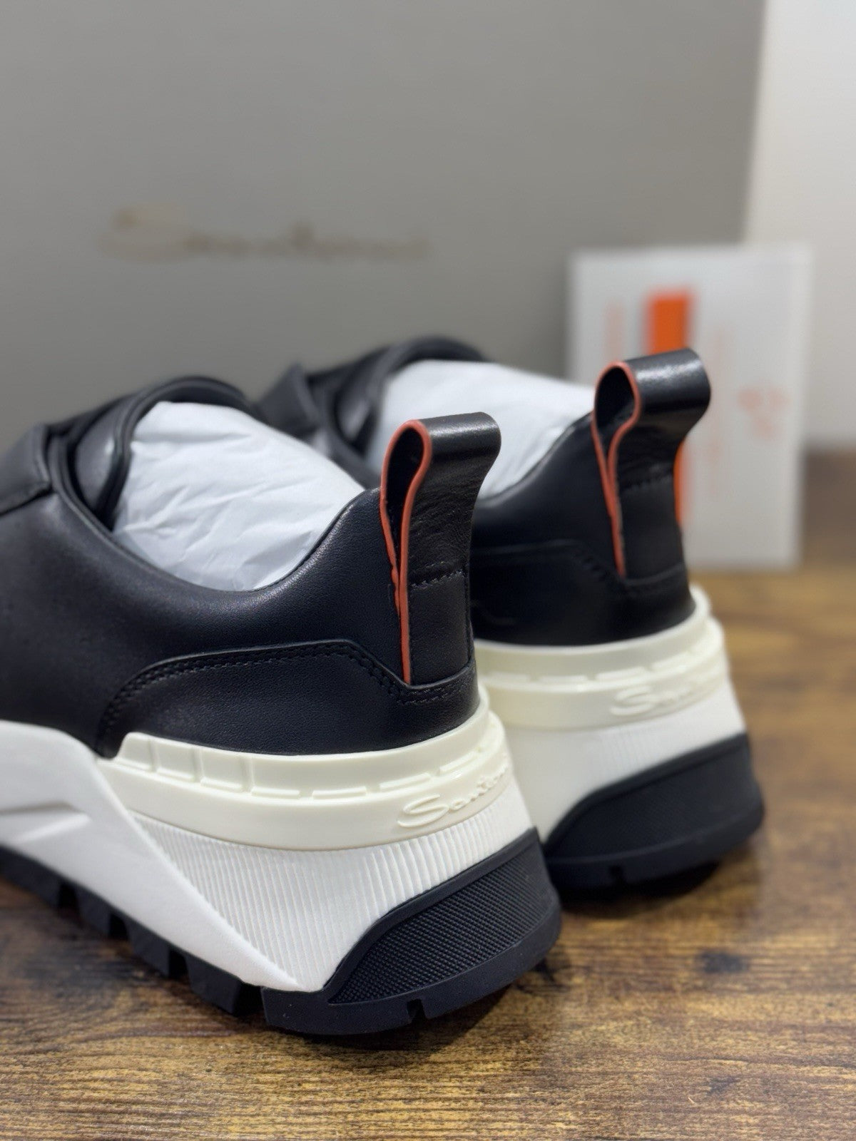 Santoni Innova Sneaker Pelle Nera Luxury Scarpe Santoni Donna 37