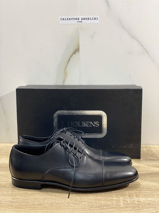 J.Holbens Oxford Uomo  Pelle Nera Business Men Shoes Made In Italy Luxury 42.5
