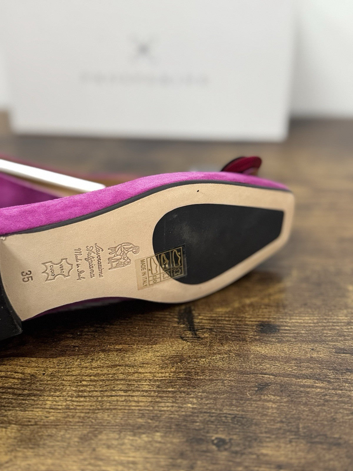 Prosperine Ballerina  Suede Magenta Flat  Scarpa Donna 35