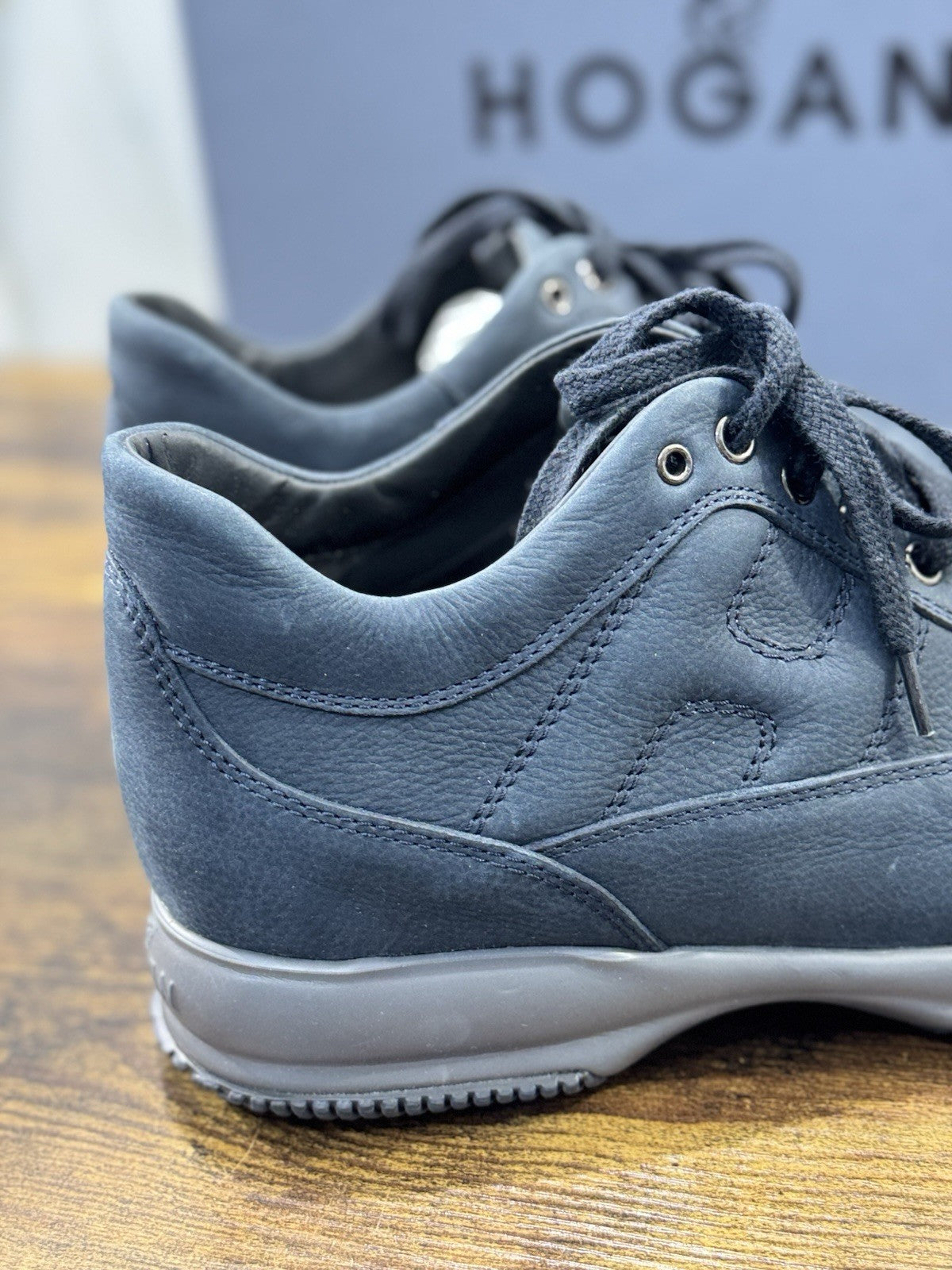Hogan Interactive Pelle Nabuk Blu Casual Scarpa Hogan Uomo 41
