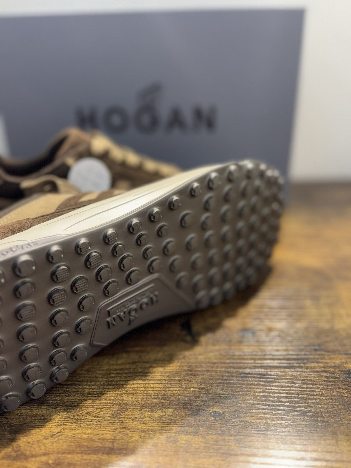 Hogan Hyperlight Sneaker Suede Brown Memory Foam Causal Hogan Uomo 40.5