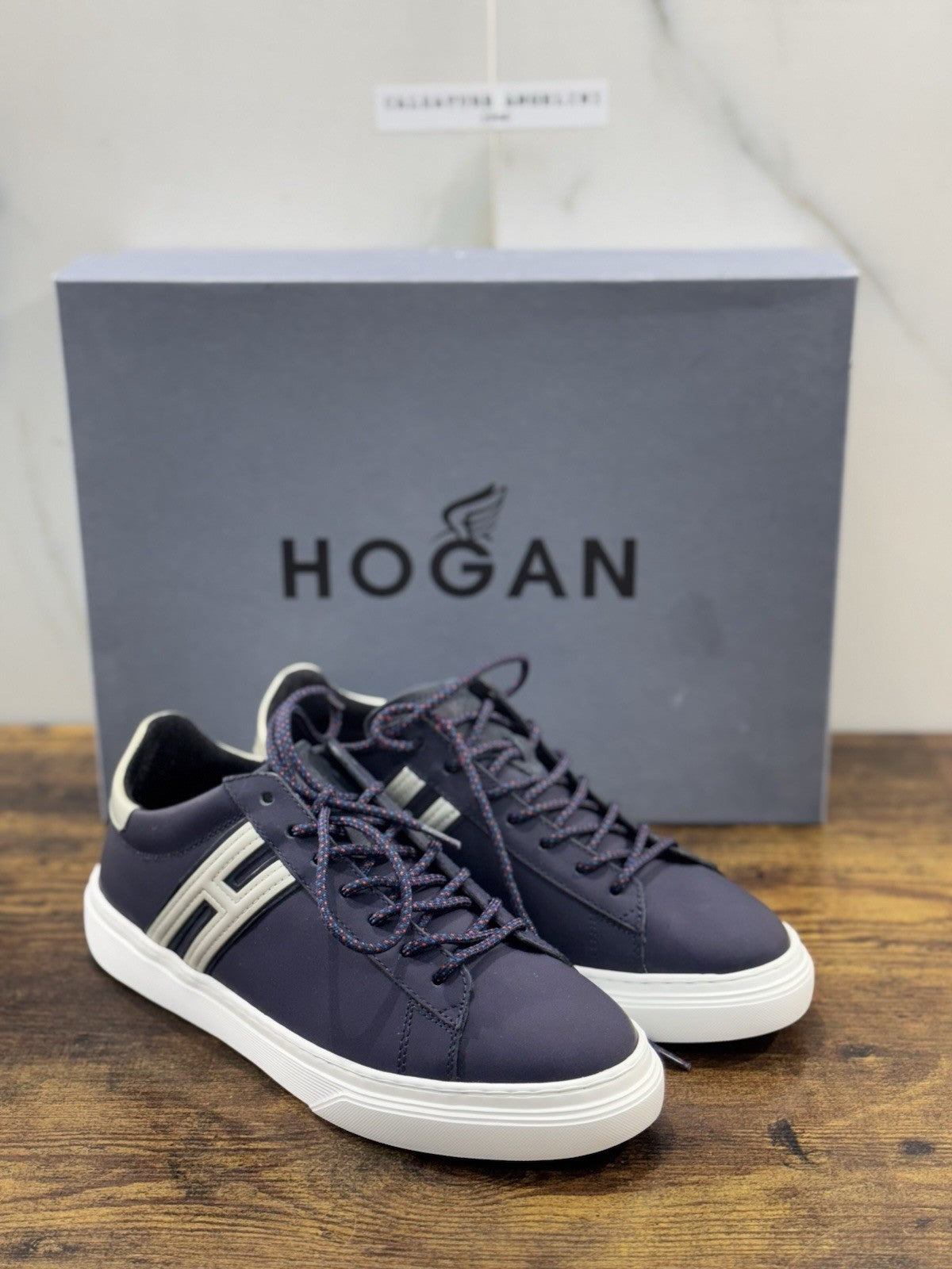 Hogan H365 Sneaker  Pelle Blu Casual Hogan   Uomo 40