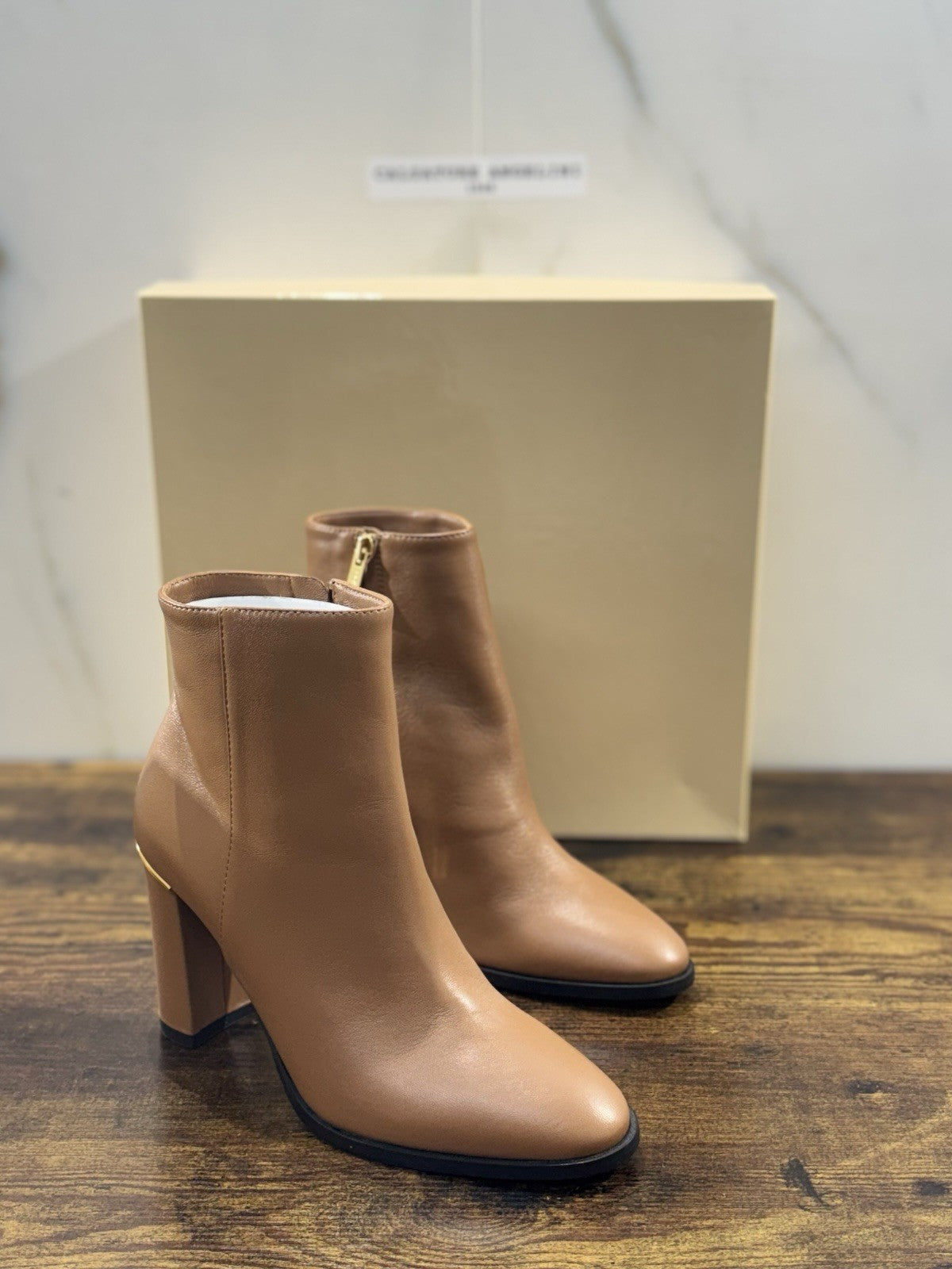 Ninalilou Stivaletto Donna Pelle Cuoio  Con Tacco Luxury Boot 37.5