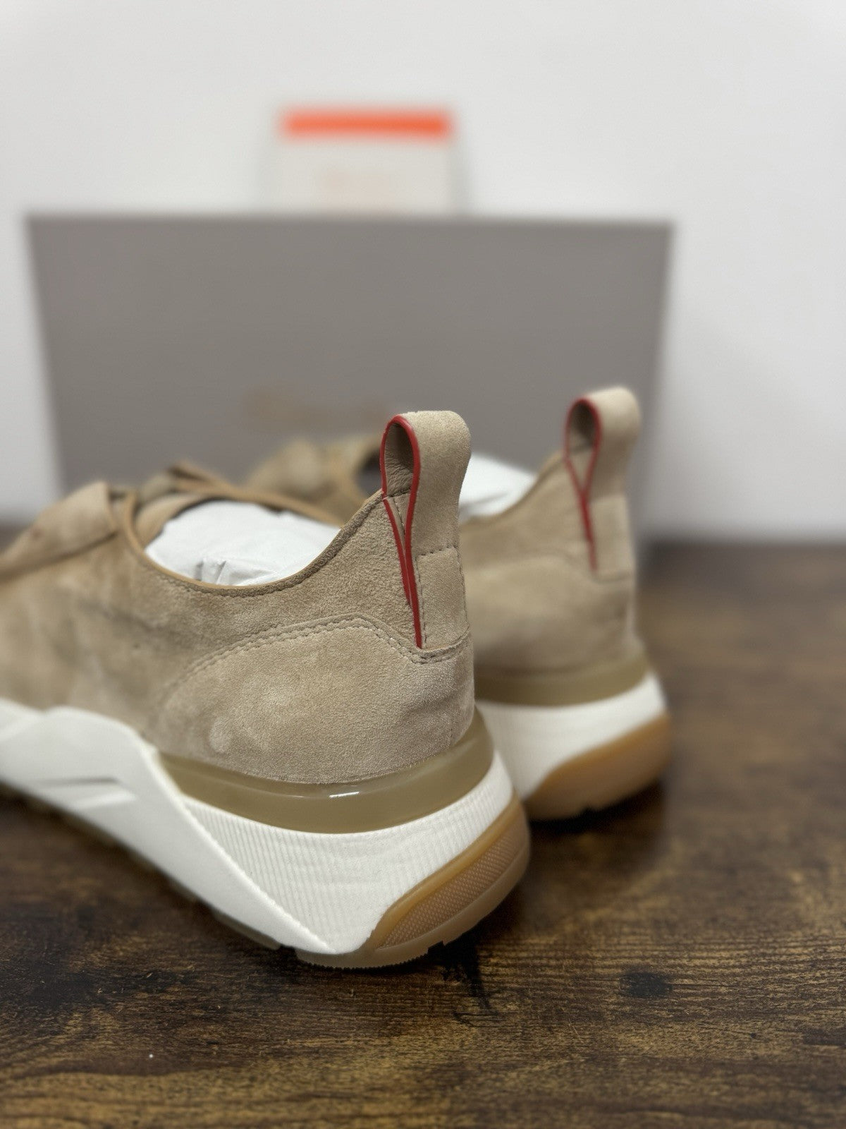 Santoni Sneaker Innova  Suede Beige Casual Scarpa Santoni 39.5