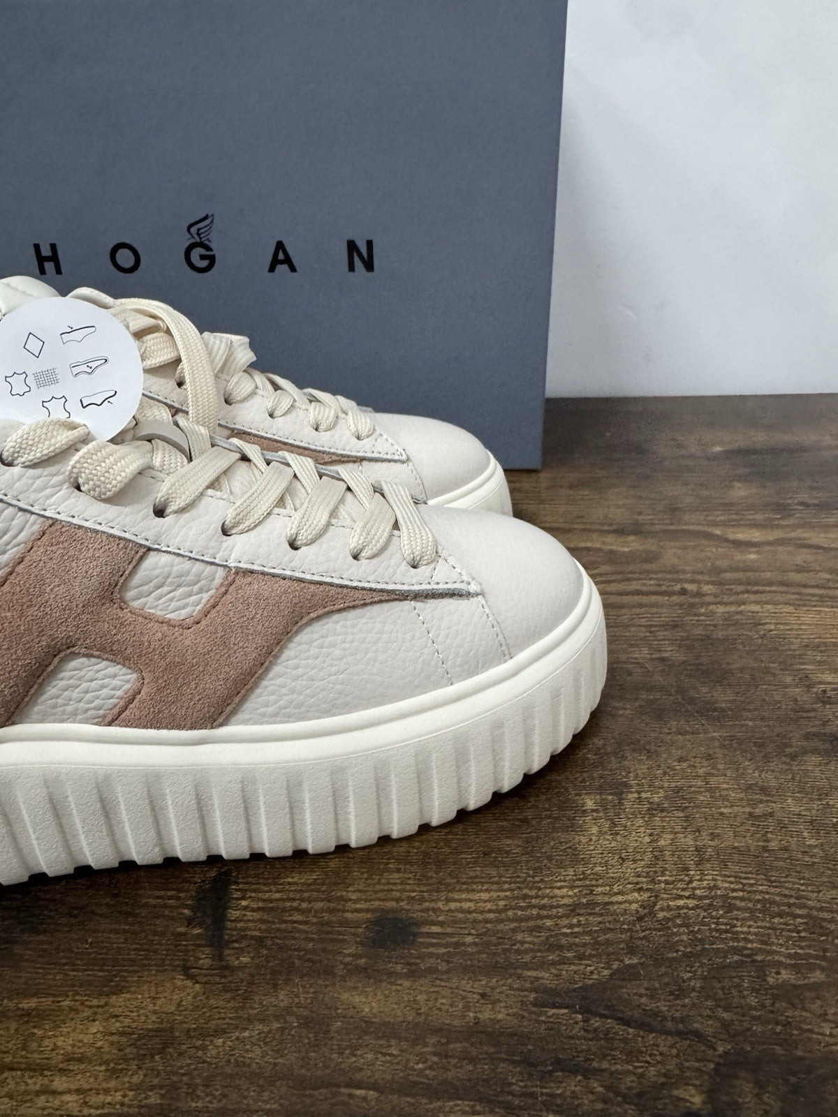 Hogan H Stripes Pelle Bianco Rosa   Casual Hogan Donna 35.5
