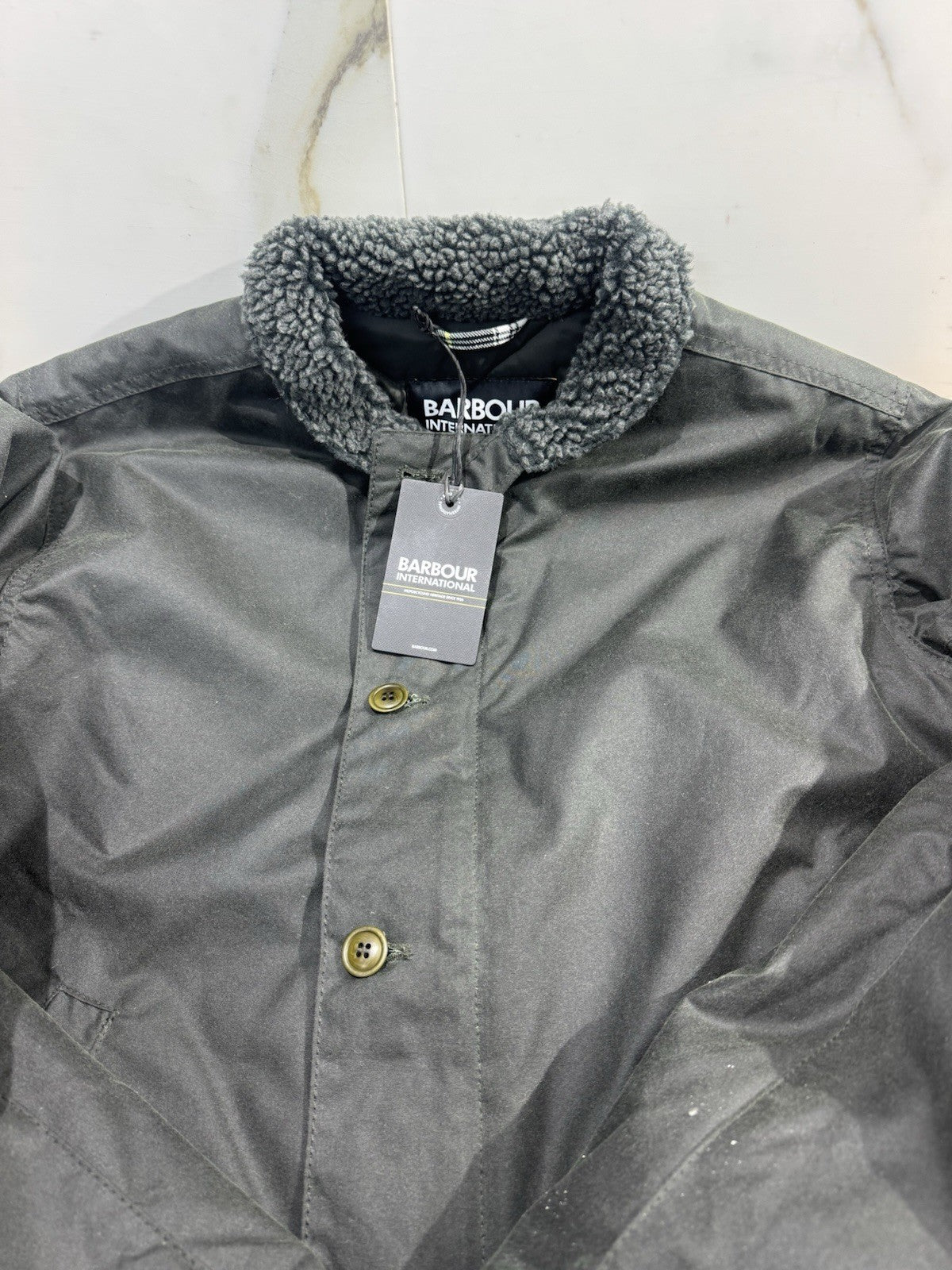 Barbour International MAYBURN WAXED JACKET Sage Casual Uomo L