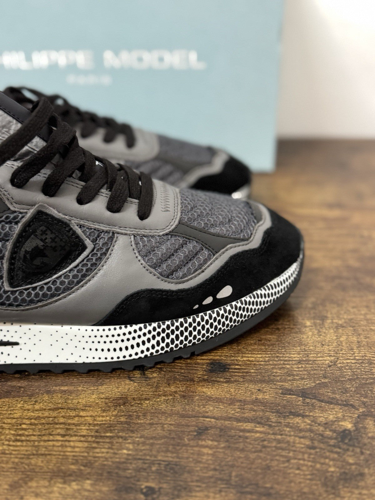 Philippe Model Olympique Low  Sneaker Pelle Nero       Casual Uomo 44