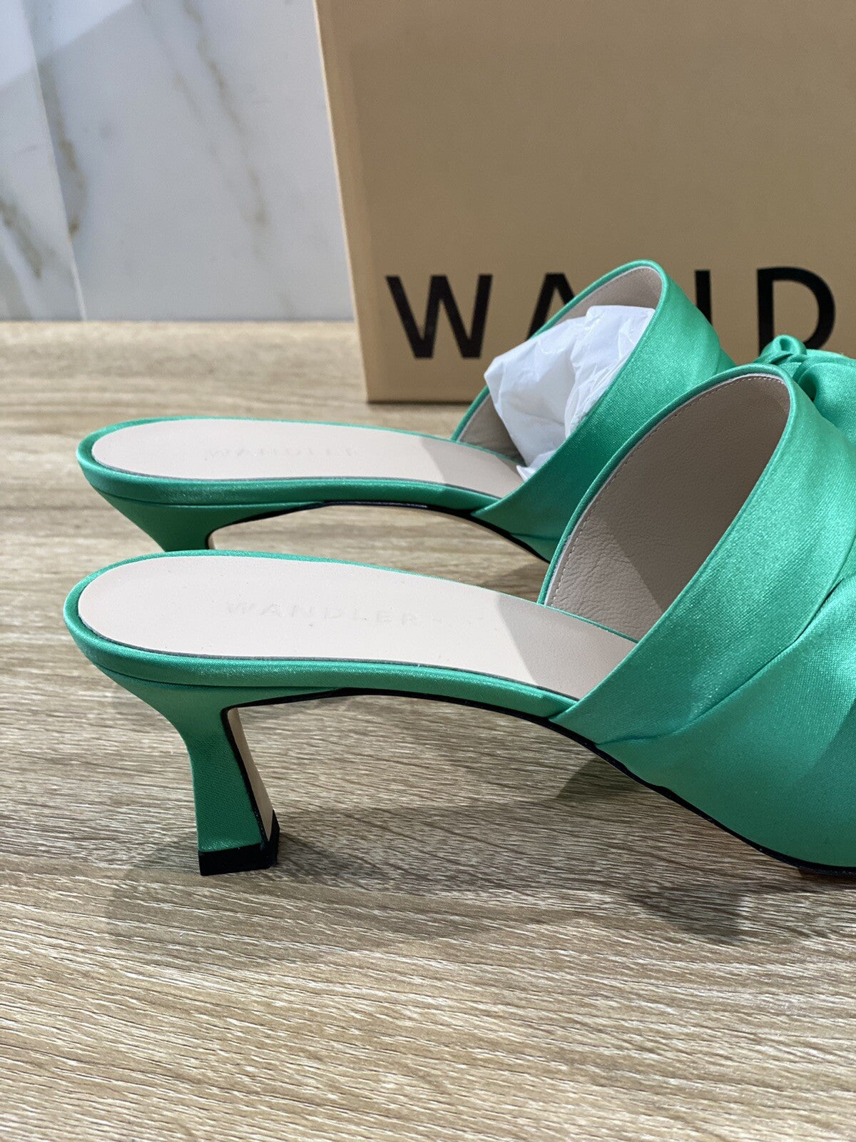 Wandler Sandalo Donna Isa Slipper Satin Seta Luxury Woman Sandal 37