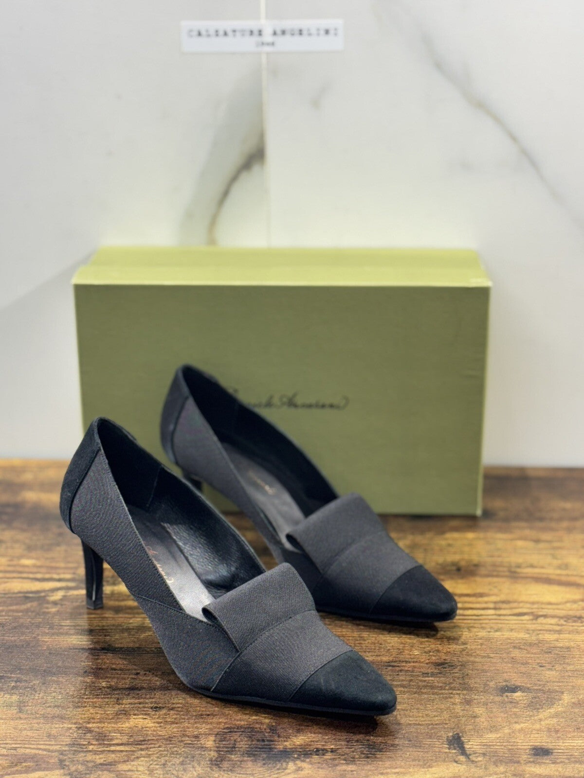 Daniele Ancarani Décolleté Donna Suede Nero Con Tacco 38.5