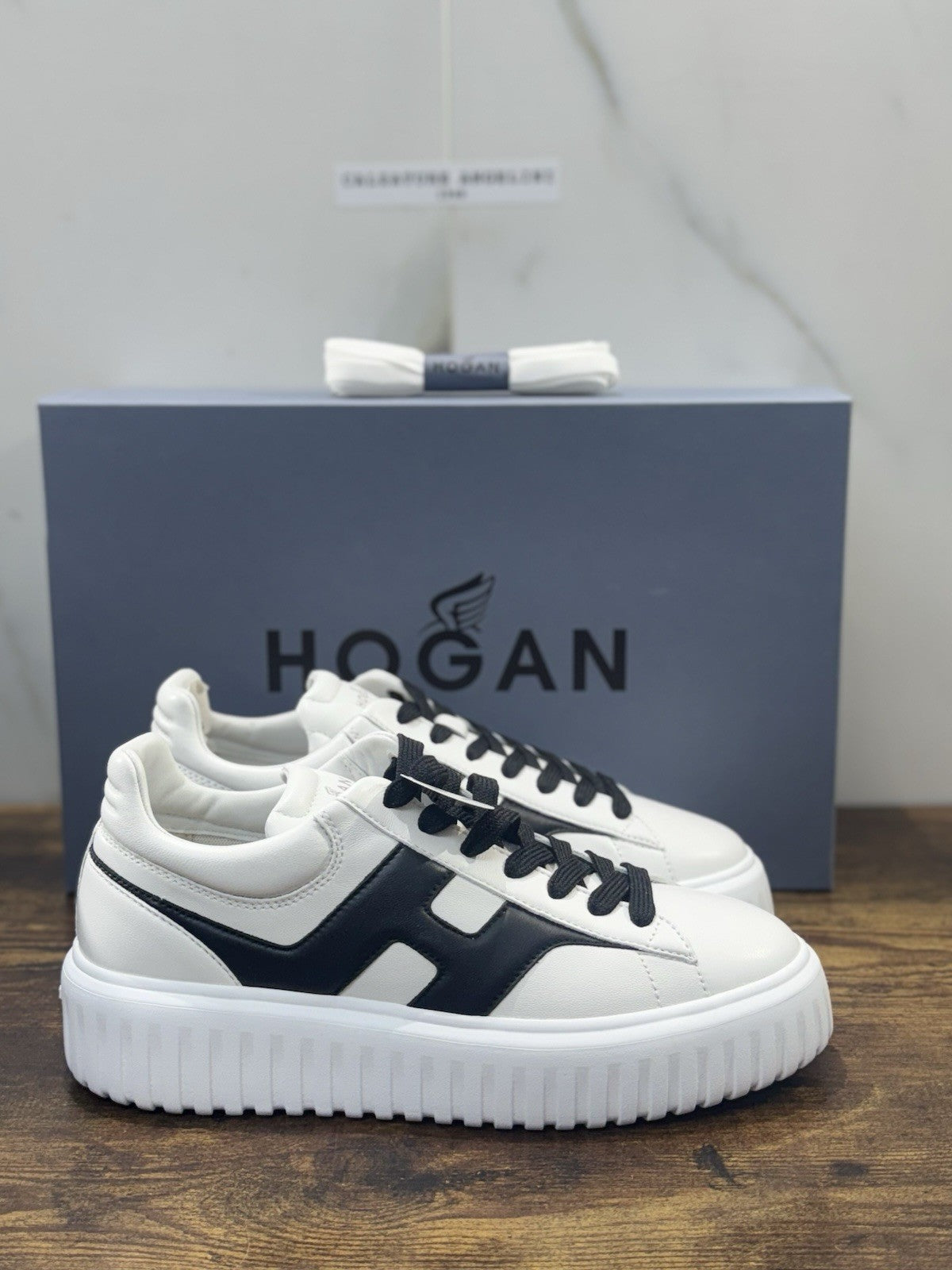 Hogan H-stripes  H Spezzata Pelle Bianca Memory Foam Scarpa Hogan Uomo 40