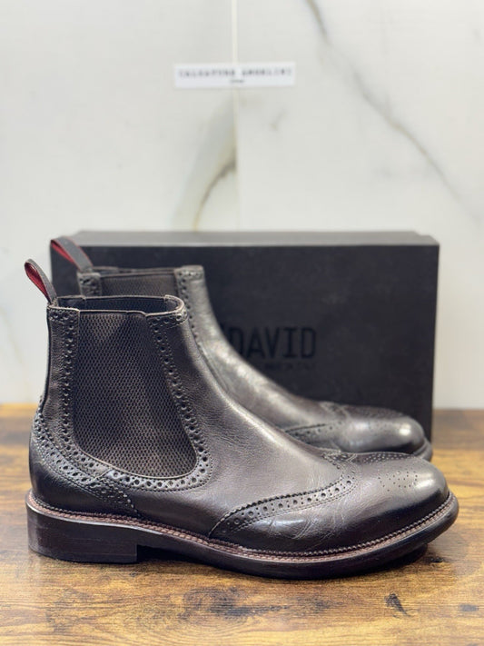 Jp David Chelsea Boot  Pelle Testa Moro 100% Made In Italy Casual 44