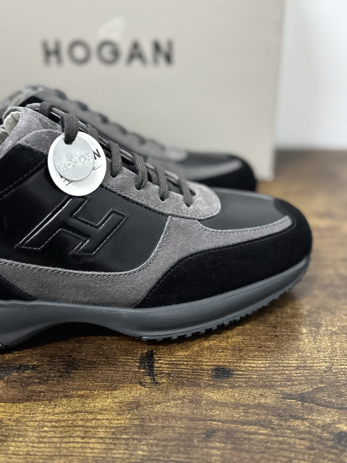 Hogan New Interactive  Pelle Nero Grey    Casual Sneaker Hogan Uomo 43