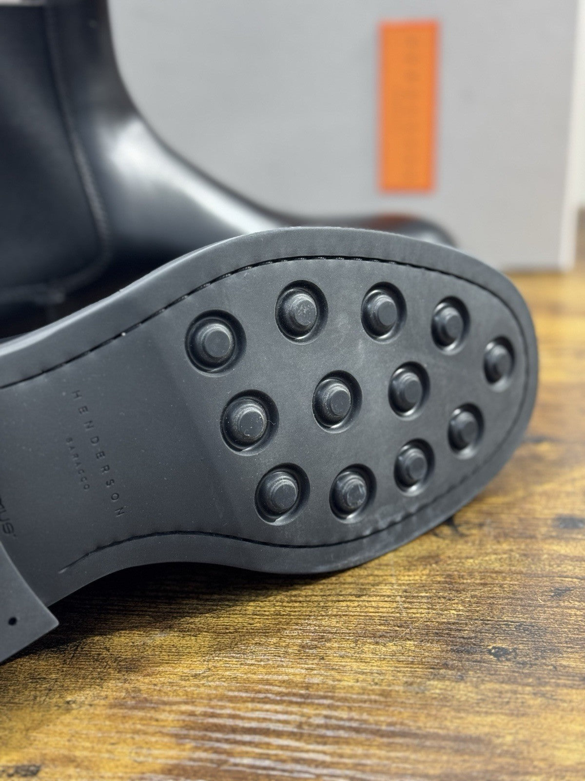 Henderson Baracco Chelsea Boot  Pelle Nero Luxury Handmade  Uomo 42.5