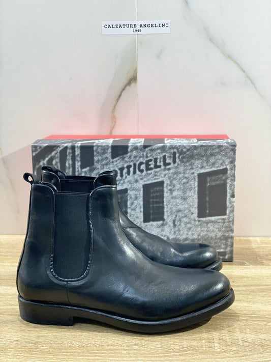 Botticelli 1945 Beatle uomo in pelle nera extra light luxury men boot 40