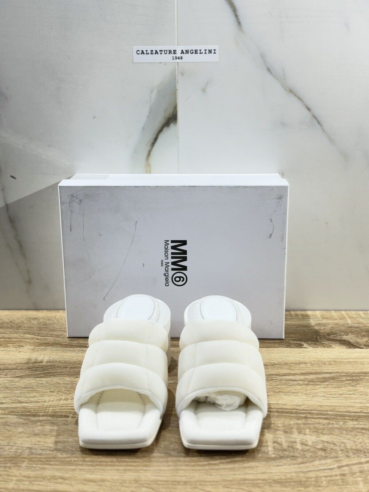 MM6 Maison Margiela Paris Sandalo Donna Luxury Woman Sandal Bianco 39