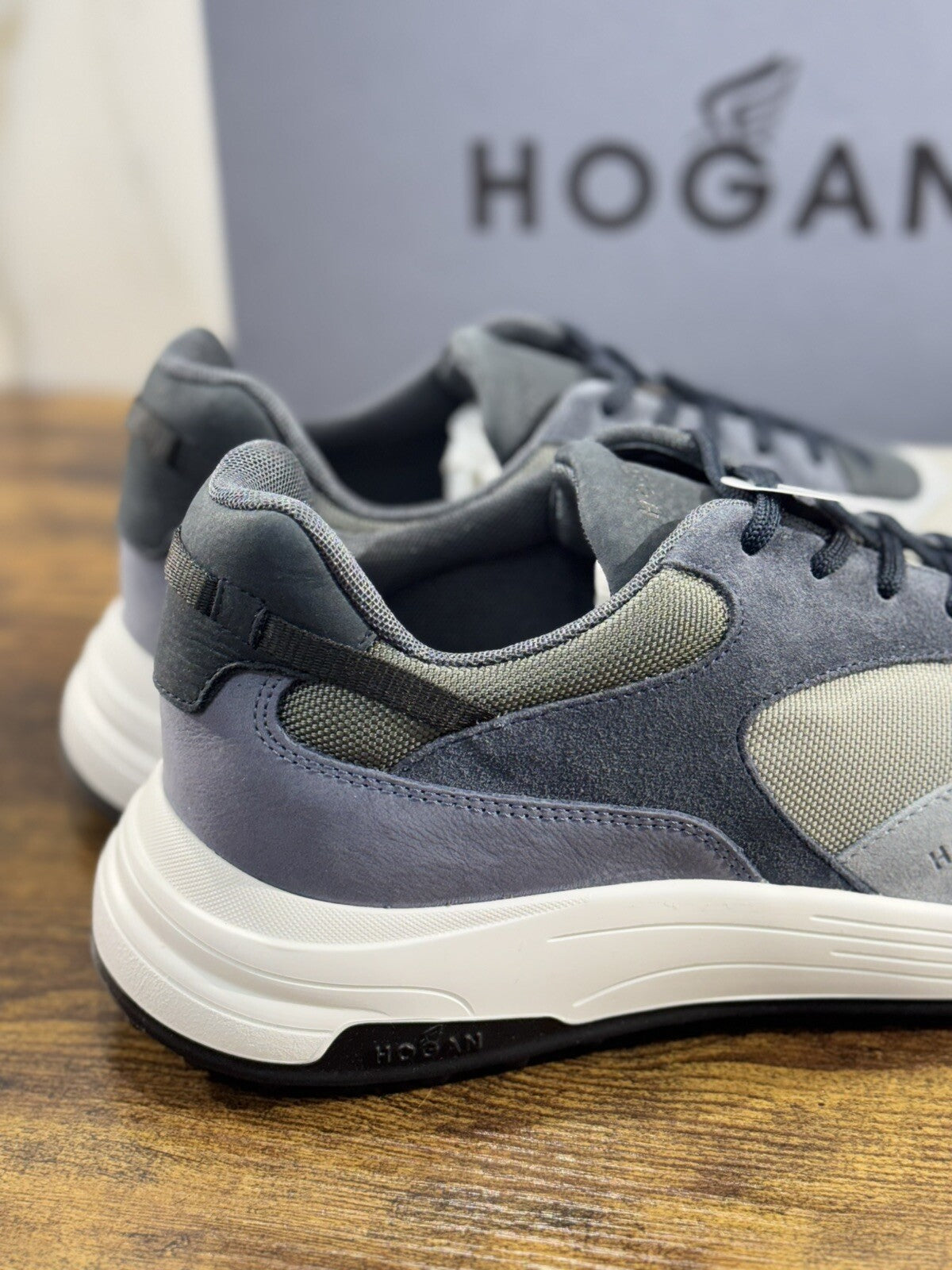 Hogan Hyper light  sneaker Pelle Blu  memory foam Luxury Hogan Men Shoes 44