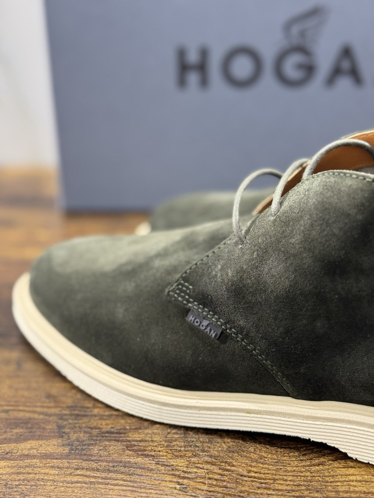 Hogan H633 Polacco Suede Muschio   Memory Foam Casual Hogan Uomo 41