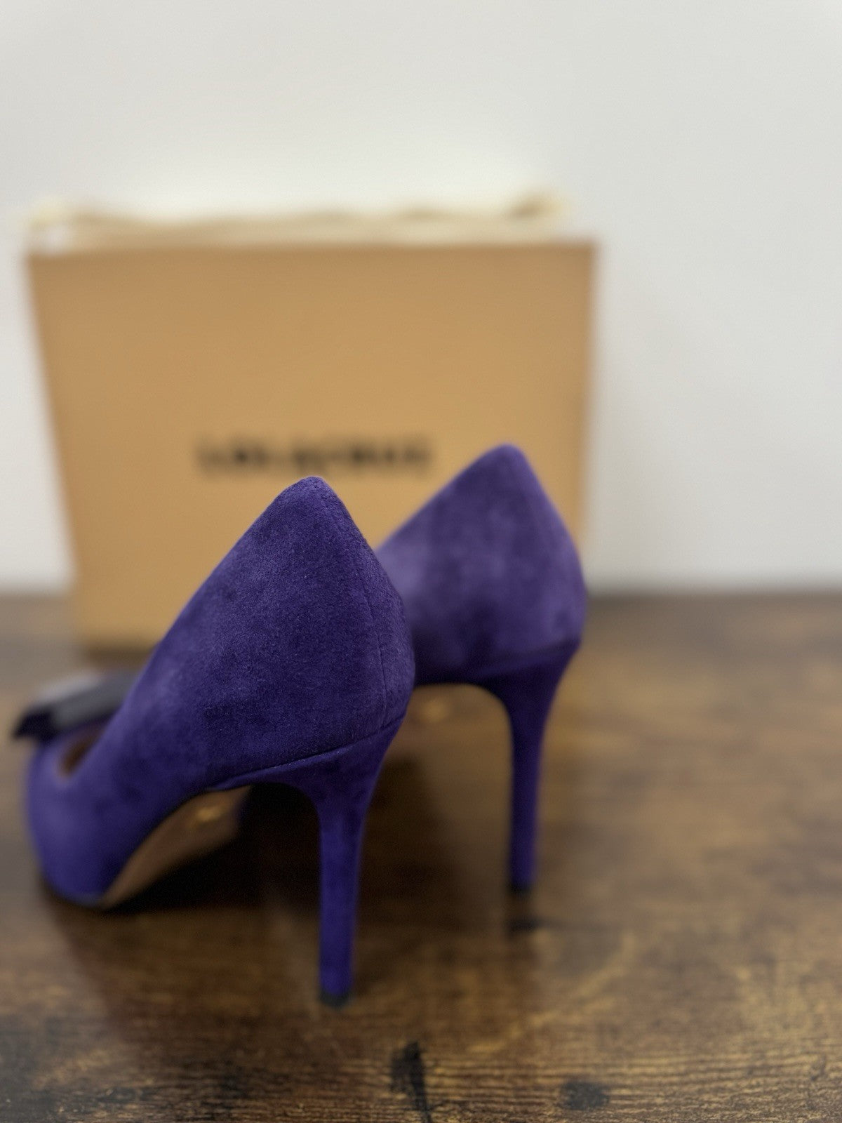 Lola Cruz Décolleté Pelle Suede  Viola Tacco Casual Donna 36