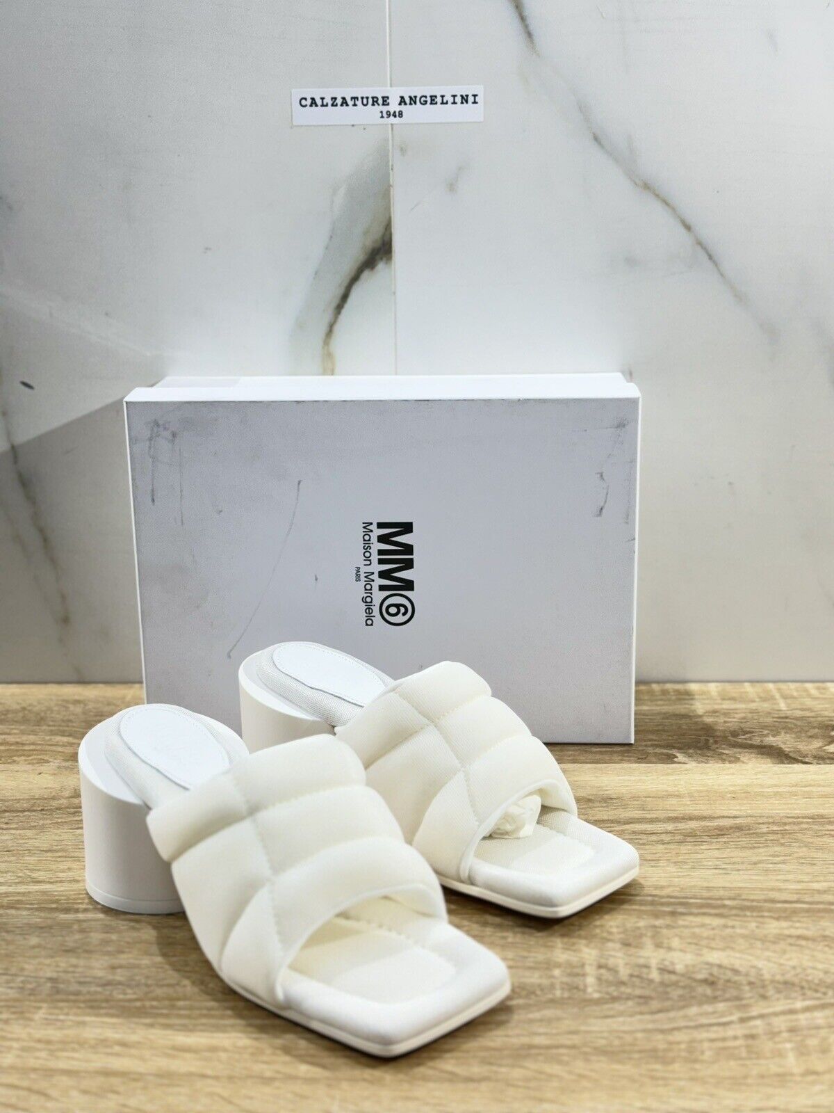 MM6 Maison Margiela Paris Sandalo Donna Luxury Woman Sandal Bianco 39