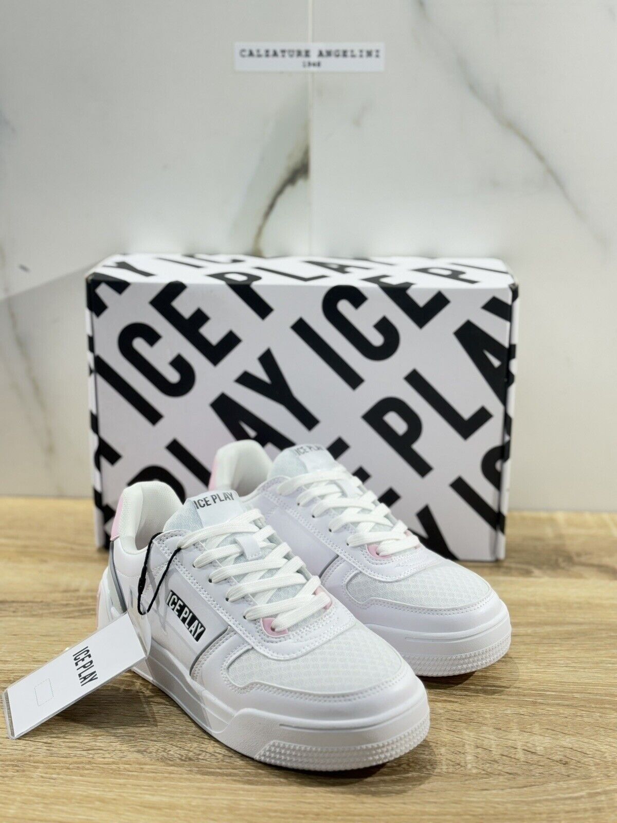 Ice Play Sneaker Donna Bianca Extralight Casual Mesh  Eco Leather 38