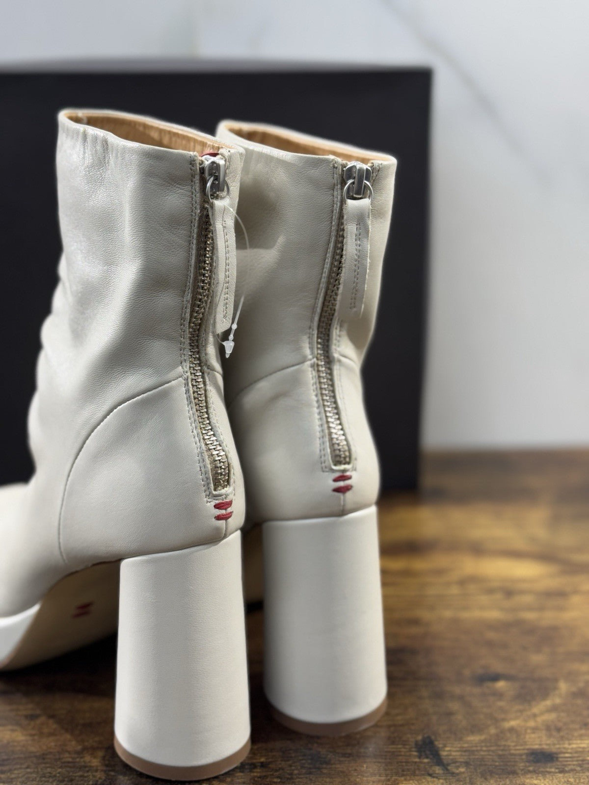 HALMANERA Stivaletto Donna Lara   Pelle Osso  Con Tacco Casual Handmade Boot 41